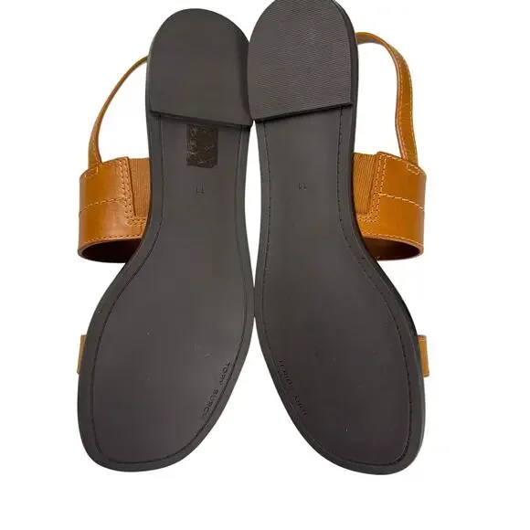 TORY BURCH Women's Vanchetta Leather Mini Everly Back Strap Flat Sandals - Picture 8 of 8